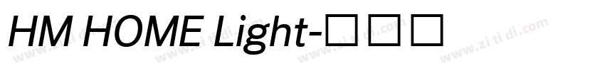 HM HOME Light字体转换